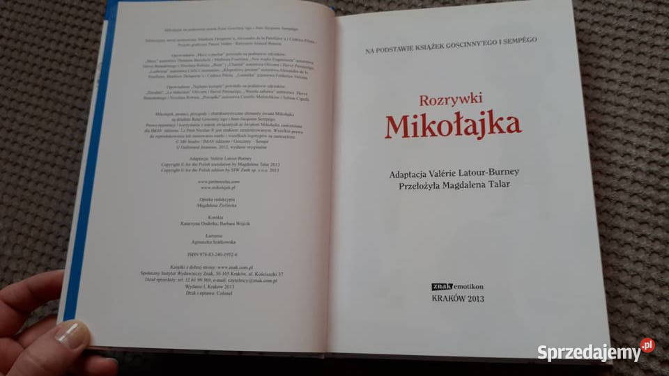 nowa Rozrywki Mikołajka ISBN 9788324019526 małopolskie Kraków