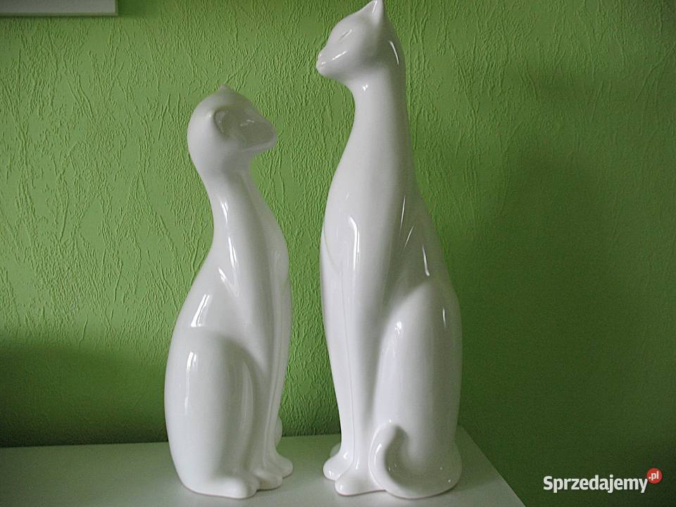 Kot duża figurka porcelana 48 i 41