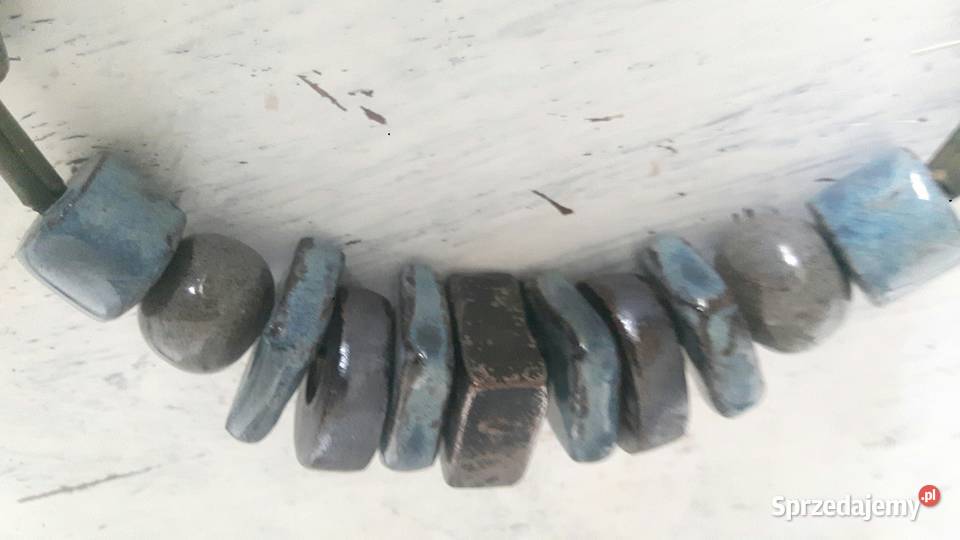 Naszyjnik ceramiczny ręcznie wykonany mazowieckie Otwock