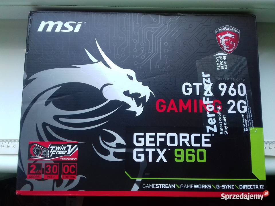MSI GeForce GTX 960 Gaming 2GB GDDR5 DVI HDMI Karty graficzne Karty graficzne Bydgoszcz