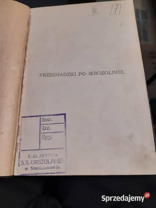 stara książka ptPrzechadzki Jerozolimie z 1897r Łomża