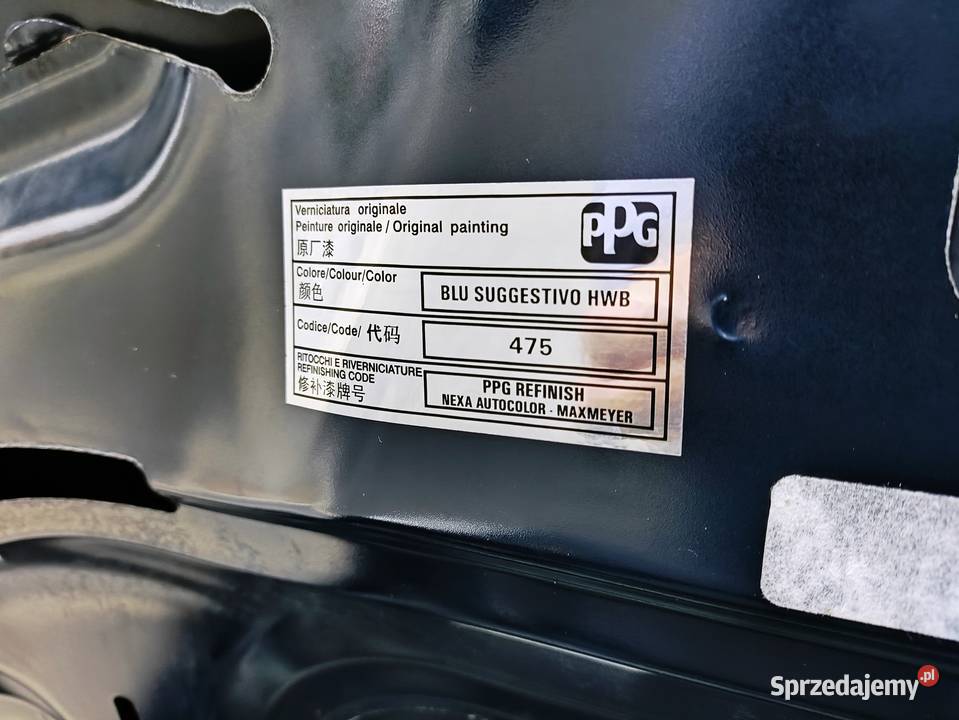 Klapa tylna bagażnika Fiat Grande Punto lakier śląskie