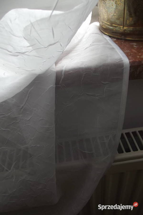 Pojedyncza biała zasłona kresz 150222 Piekary Śląskie sprzedam