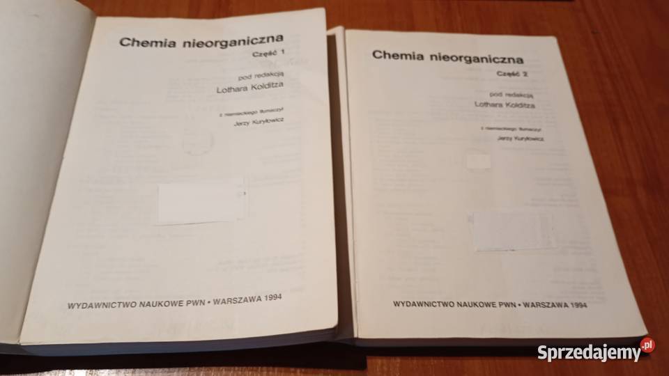 Chemia nieorganiczna 1 2 U Calov Kolditz Gdańsk