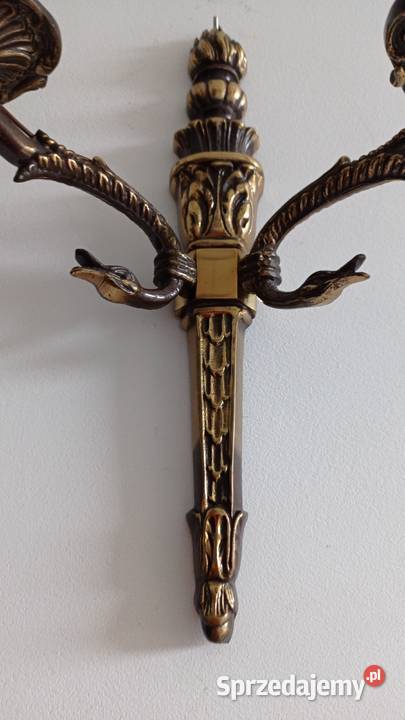 Stary mosiężny kinkiet Włocławek