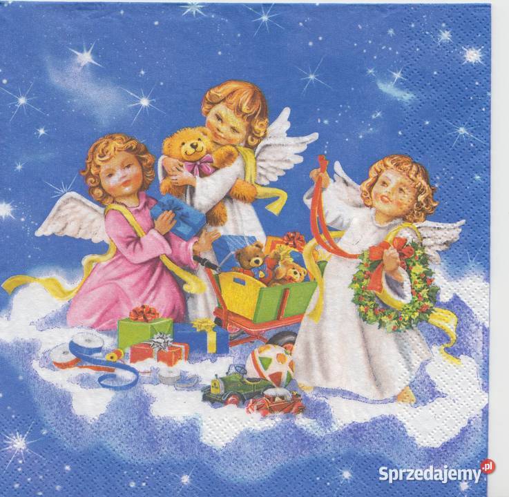 Decoupage serwetki Aniołki Anioł Boże Narodzenie Skarżysko-Kamienna sprzedam