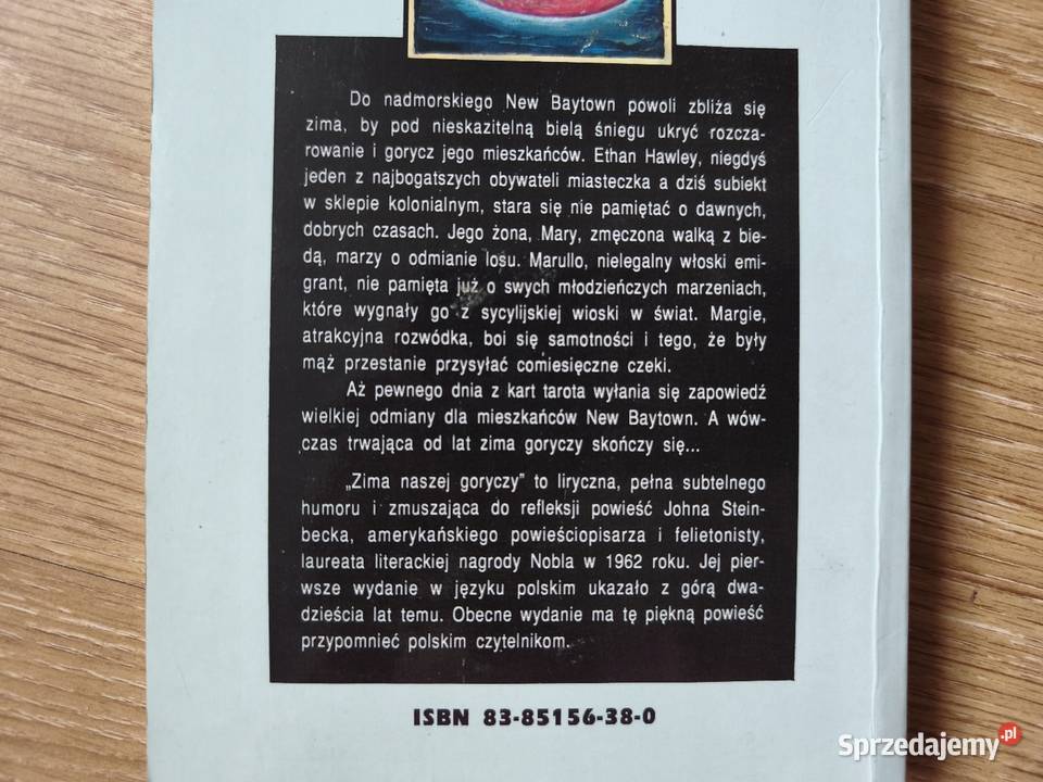 Zima naszej goryczy noblisty John Steinbeck sprzedam