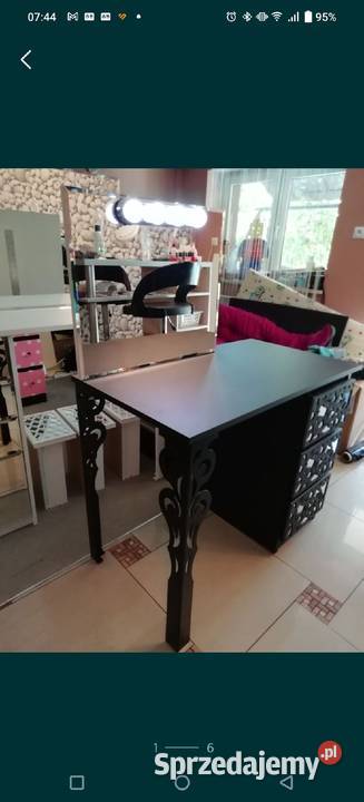 Stylowa toaletka biała lustrzana 3 szuflady Meble małopolskie sprzedam