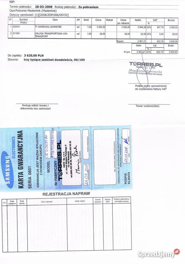 Samsung LE40N87BD TV LCD HDMI RTV i AGD zachodniopomorskie Szczecin