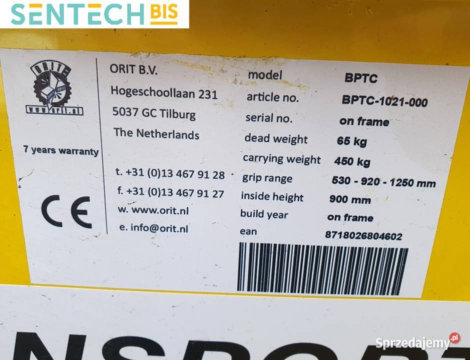 Wózek brukarski Wózek do kostki Orit NOWY BRUTTO Pozostałe Pozostałe Zabrze