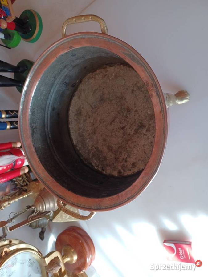 Duży miedziany skandynawski kocioł donica Poznań sprzedam
