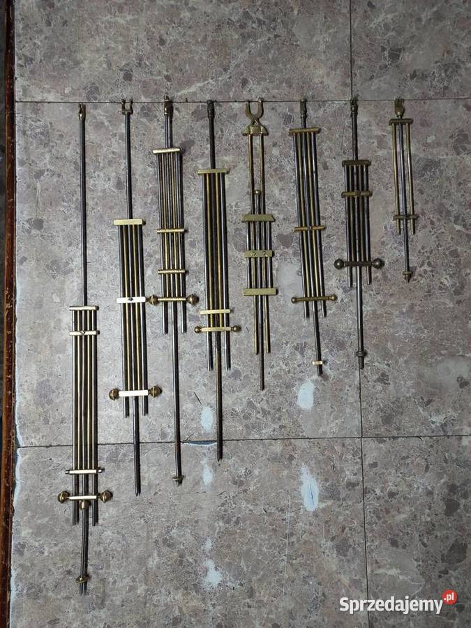 Zestaw 8 ruszta wahadeł starych zegarów Tczew