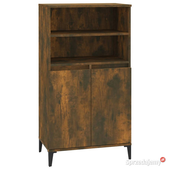 Wysoka szafka przydymiony dąb 60x36x110 WM821233 Warszawa