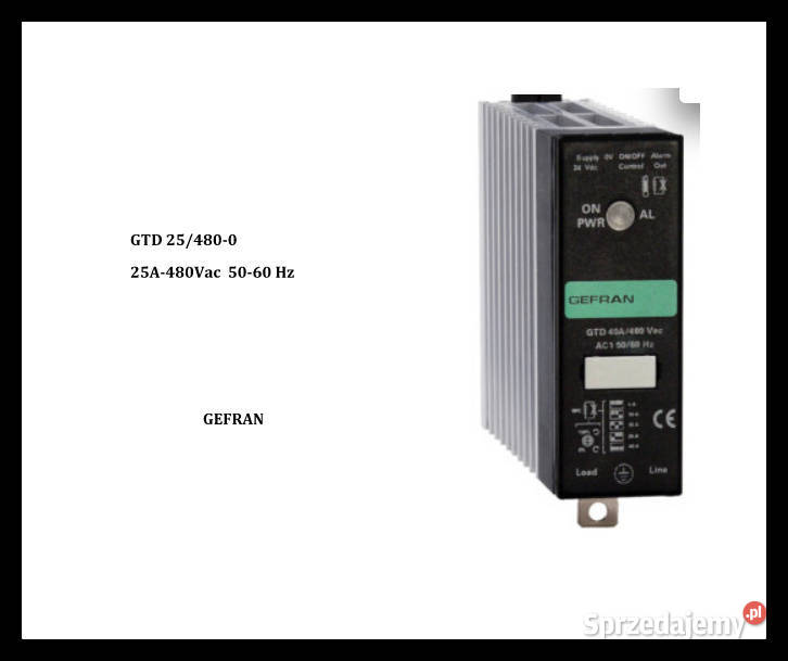 Przekaźnik GTD254800 480V25A Dąbrowa Górnicza sprzedam