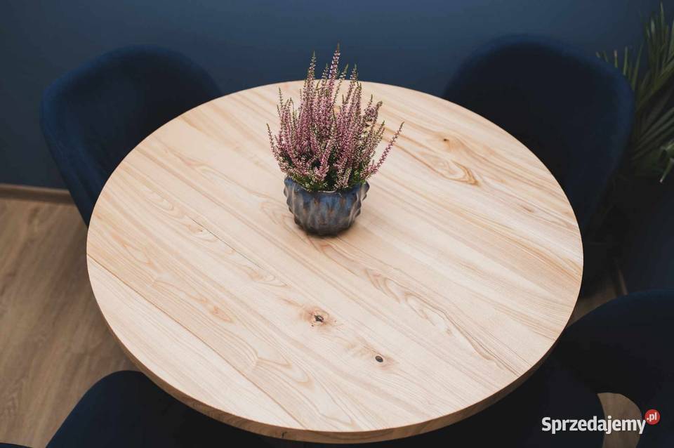 Stół okrągły drewniany Stół nowoczesny Luzino