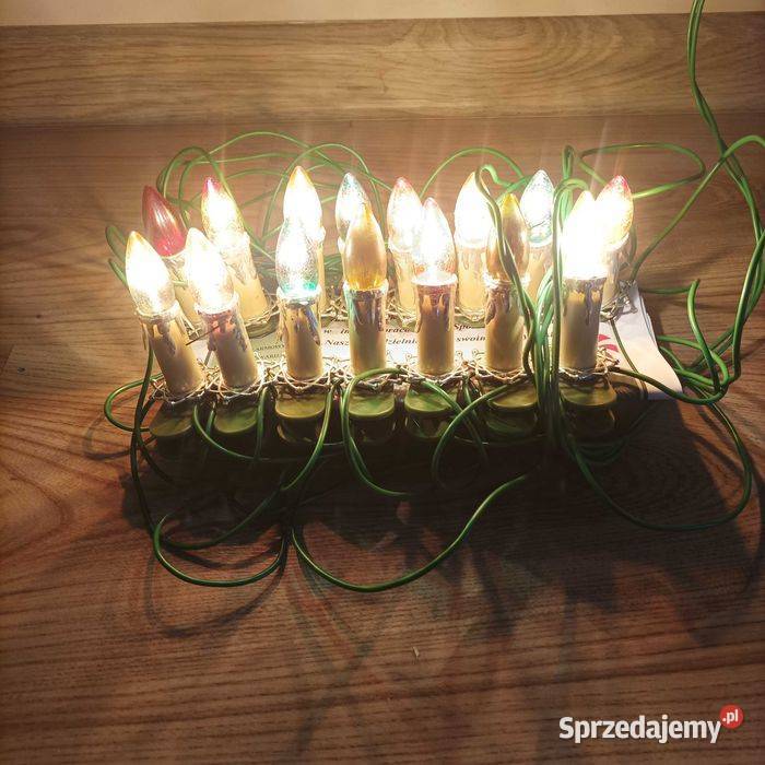 Stare zabytkowe lampki choinkowe z czasów PRL Boże Narodzenie Stronie Śląskie