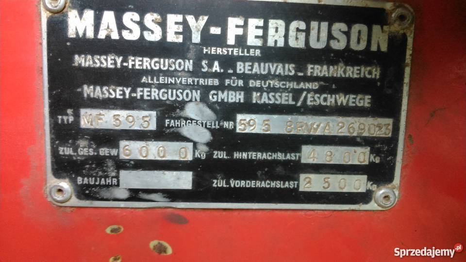 Ciągnik rolniczy Massey Ferguson MF 595 MKII 4x4 Gądków Mały sprzedam