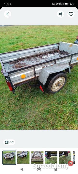 Przyczepka sam zarejestrowana 2 X1 m Do samochodów osobowych Działoszyn