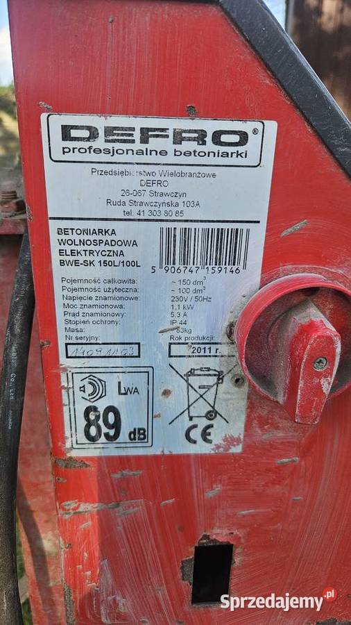 Betoniarka elektryczna 150L Siemianowice Śląskie