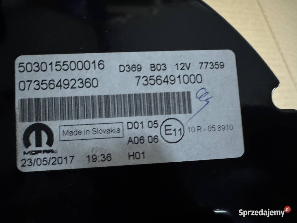 FIAT 500 LICZNIK ZEGAR 7356492360 ORYGINAŁ 2017r dolnośląskie Kłodzko sprzedam