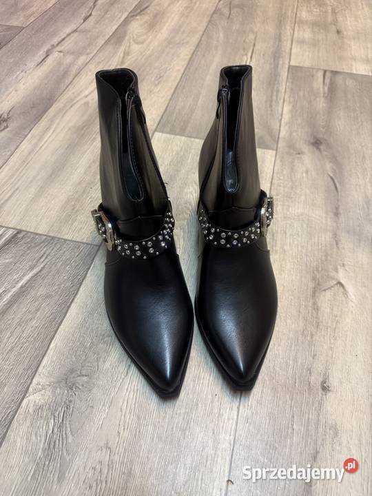 41 Czarne bogato zdobione botki kowbojki Kraków sprzedam