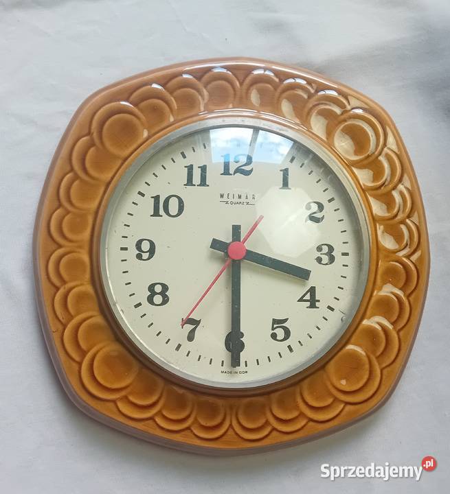 Zawieszany ceramiczny zegar kuchenny Weimar Antyki
