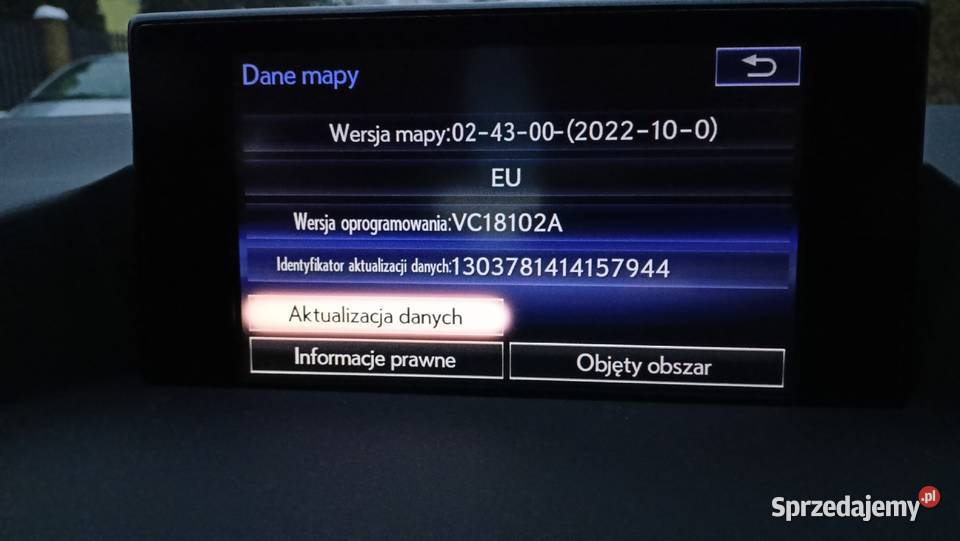 Mapa Europy LEXUS NX300h ES GS300 IS300h LX570 Nawigacje GPS łódzkie Łódź