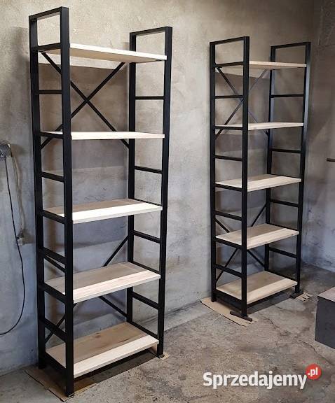 Regał LOFT NA WYMIAR na książki sklepowy Stalowy Bartoszyce sprzedam