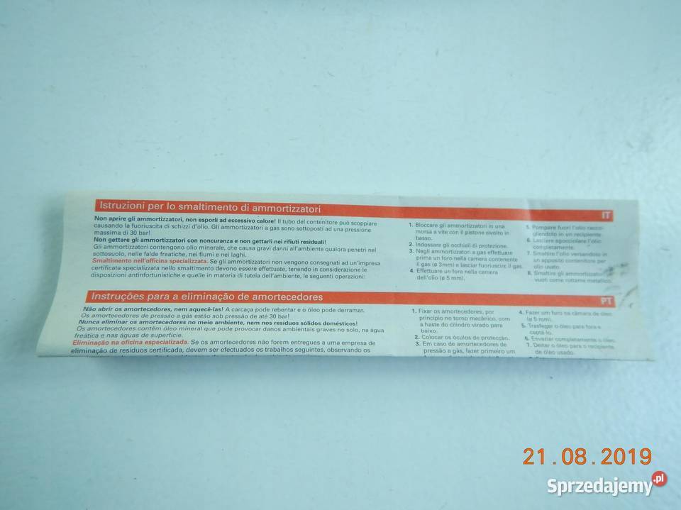 AMORTYZATOR TYLNY TYŁ FORD FIESTA MK4 9502 ASO lubelskie