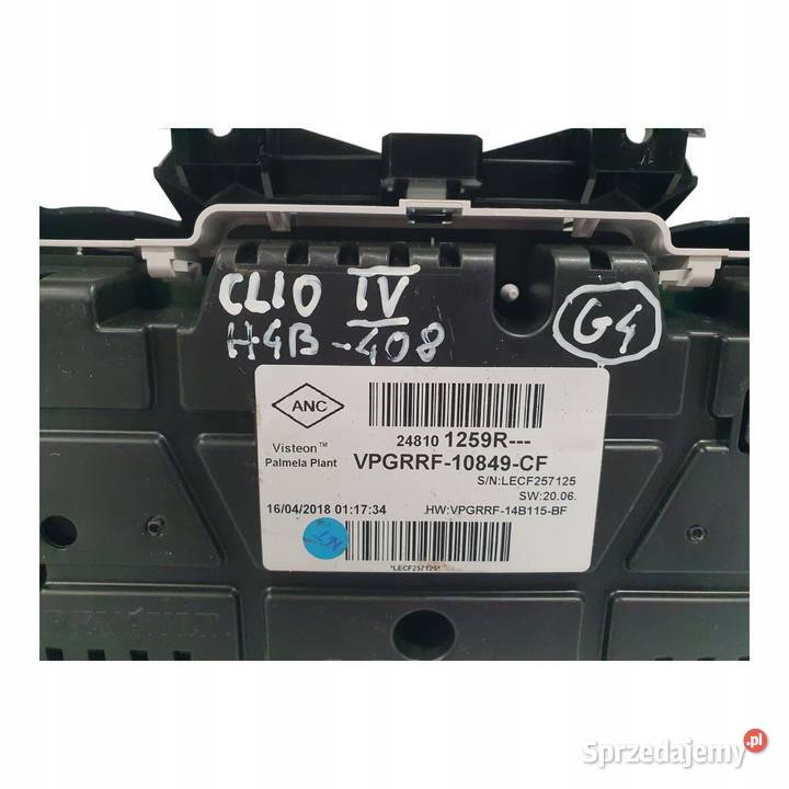 LICZNIK ZEGARY 248101259R Renault Clio IV 09 TCE osobowe Chełm
