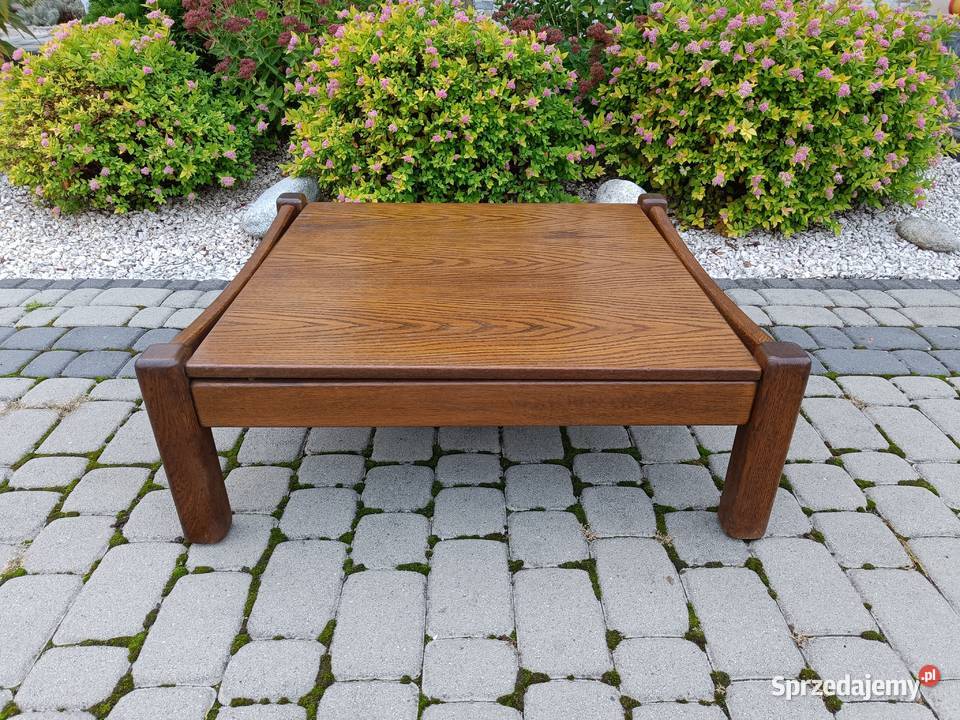 Stolik kawowy drewniany 86x76 wys 32 Ława niska Brzostek