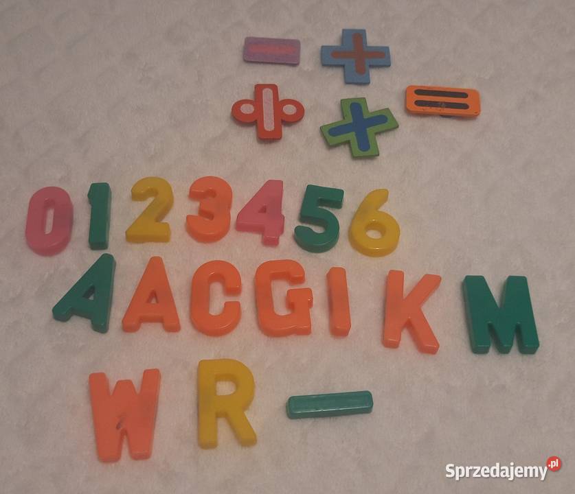 Magnesy na lodówkę Zestaw literki cyfry itp Czeladź