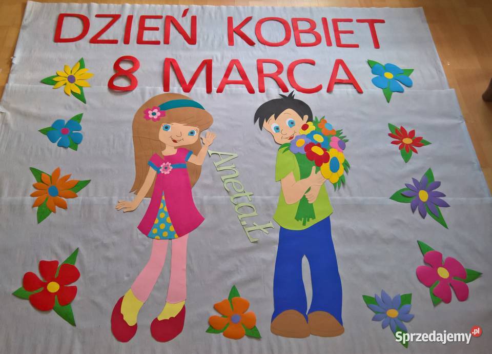 Dekoracja na Dzień Kobiet z brystolu 504 102 444 Garwolin