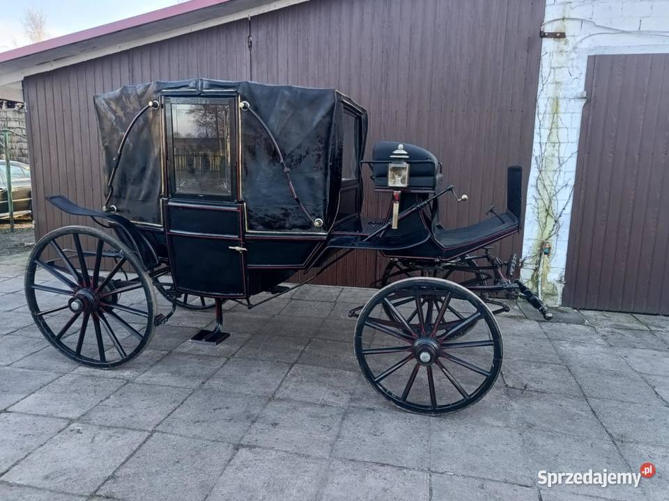 Powóz Lando Bryczka Landauer Konie łódzkie Dobroń