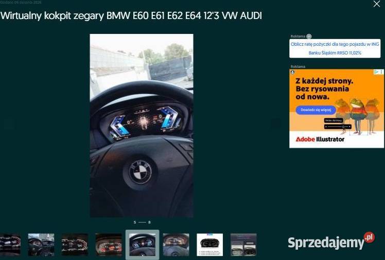 Wirtualny kokpit zegary BMW E60 E61 E62 E64 123