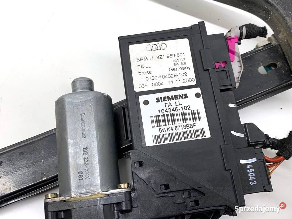 PODNOŚNIK SZYBY LEWY PRZÓD AUDI A2 8Z1959801 osobowe