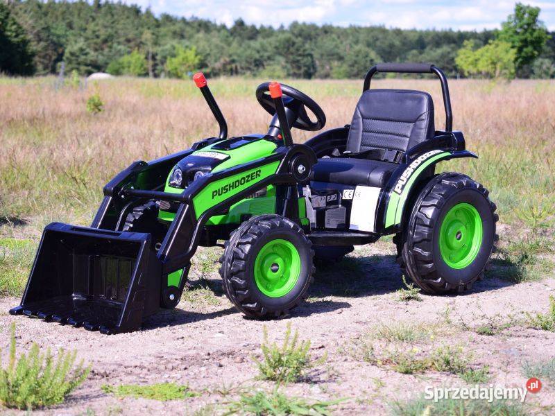 MEGA TRAKTOR Z ŁYŻKĄ ŁADOWARKĄ MIĘKKIE SIEDZENIE Pojazdy elektryczne i spalinowe