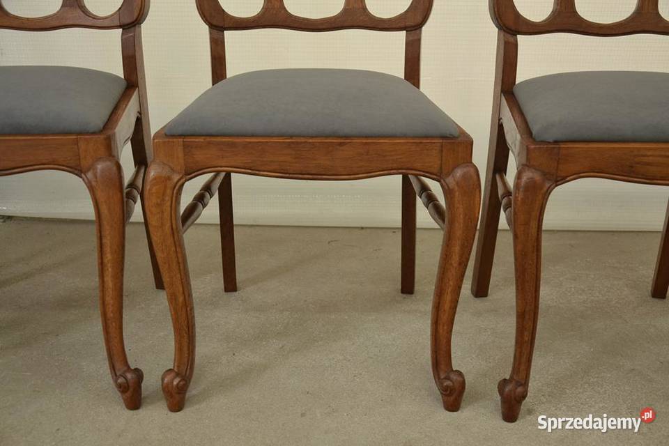 krzesła ludwikowskie komplet 6 krzeseł Poddębice