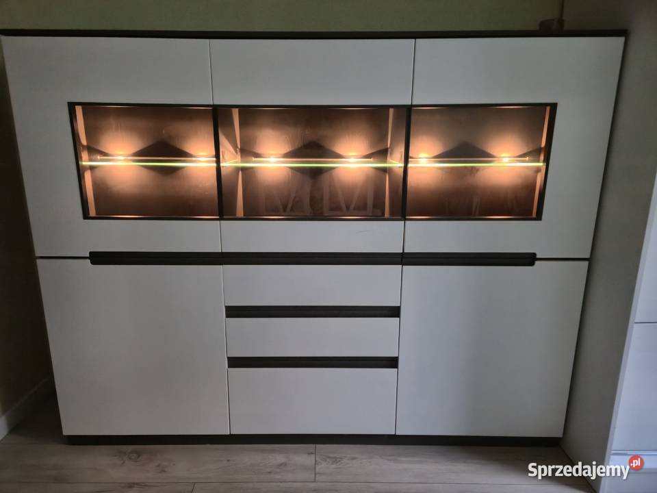 Komoda Klose 181 dąb kamienny biel LED kredens Gdańsk