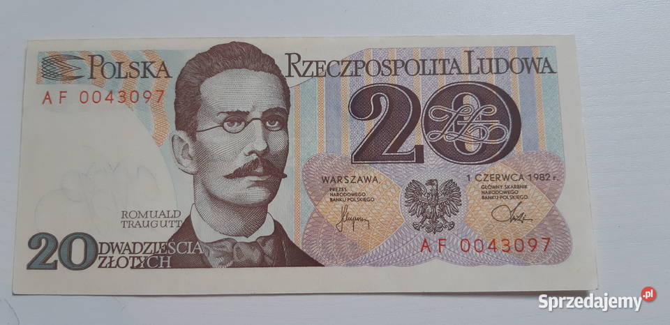 20 Romuald Traugutt seria AF 1982 UNC Numizmatyka