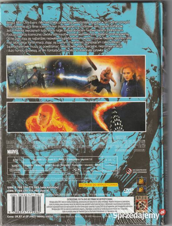 Fantastyczna 4 płyta Jessica Alba DVD mazowieckie