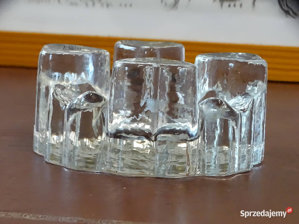 Ciężki szklany świecznik na tealight Decore Biłgoraj