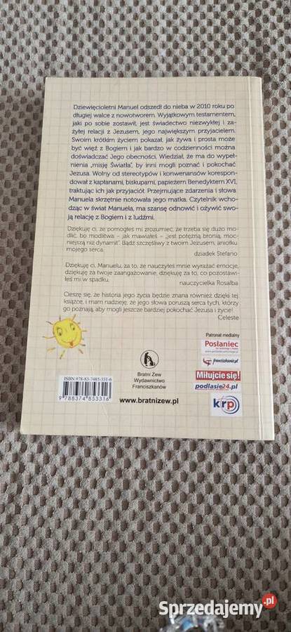 książka Manuel Mały wojownik Światła Enza Maria Kraków