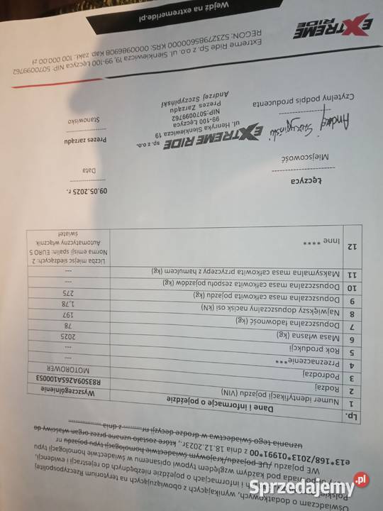 Skuter elektryczny blinc 2000W nowy łódzkie Łódź sprzedam