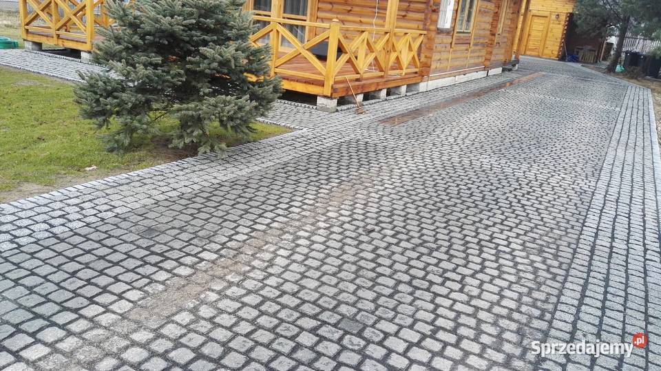 PROMOCJA Kostka granitowa łupana CZARNA Gabro mazowieckie Marki