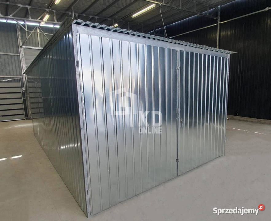 Garaż blaszany 3x5m brama dwuskrzydłowa ocynk Kościerzyna