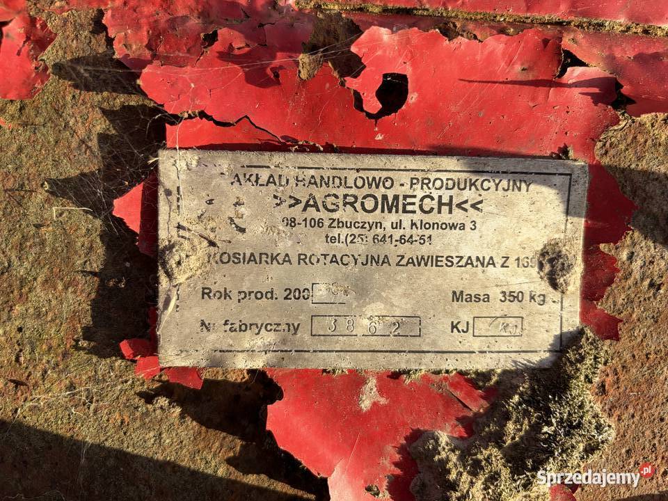 Kosiarka rotacyjna Z 169 Agromech USZKODZONA uszkodzony sprzedam