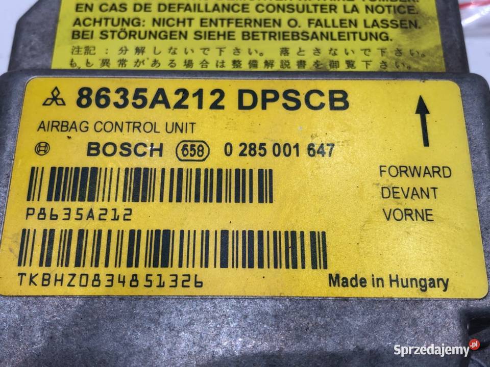 SENSOR AIRBAG MITSUBISHI COLT VI 0285001647 0212