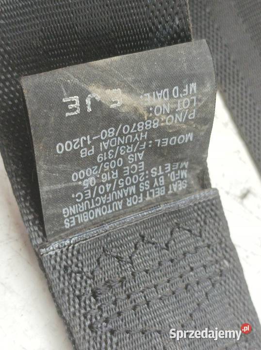 PAS BEZPIECZEŃSTWA LEWY PRZÓD KIEROWCY Hyundai Rok produkcji 2009