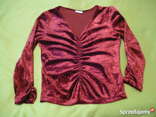 Bluzka bordowa welurowa Myszków